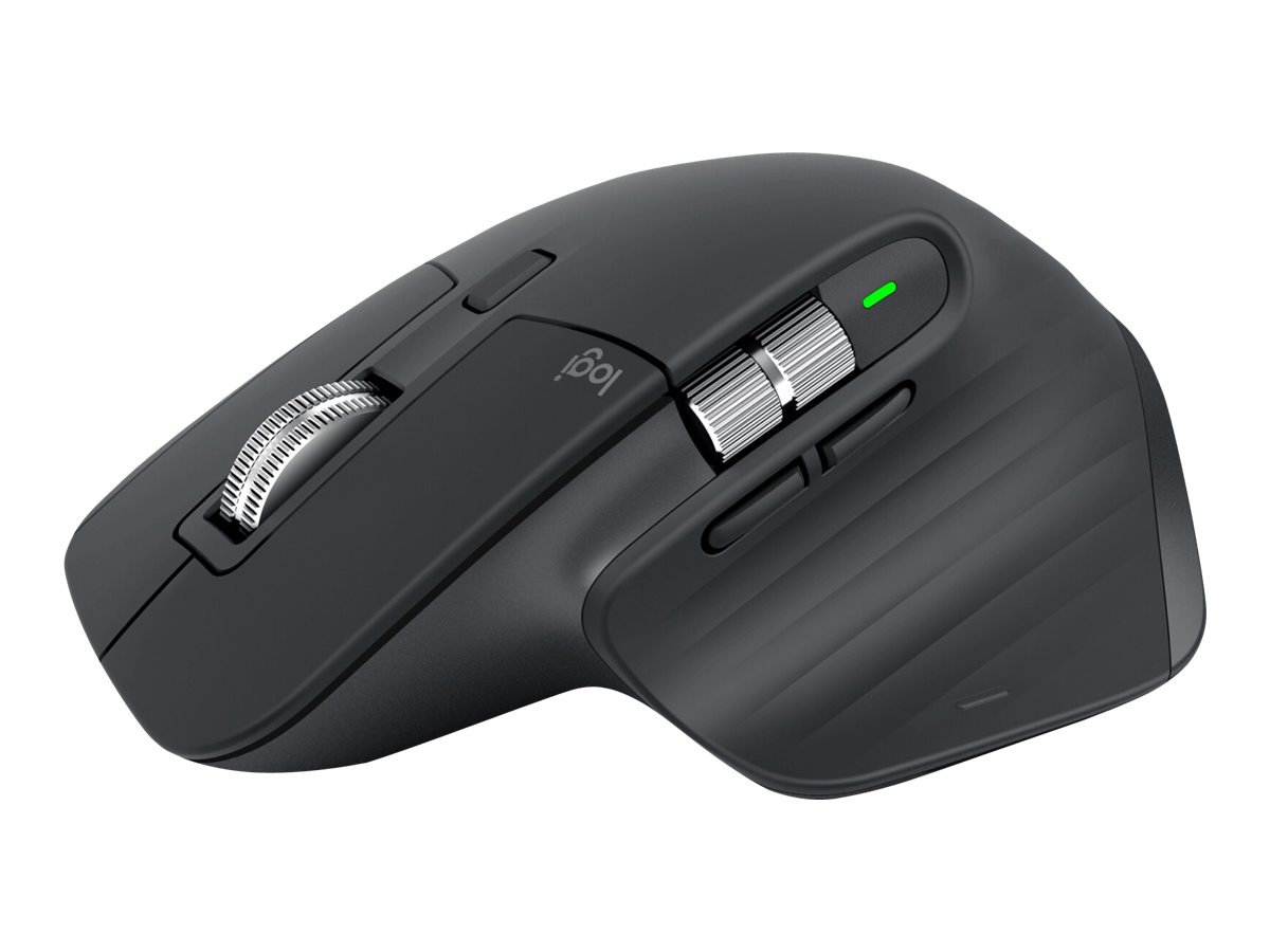 Logitech Master Series MX Master 3S - Mausergonomisch - optisch - 7 Tasten - kabellos - 2.4 GHz - Bluetooth - Logitech Logi Bolt USB-Empfänger - Graphite