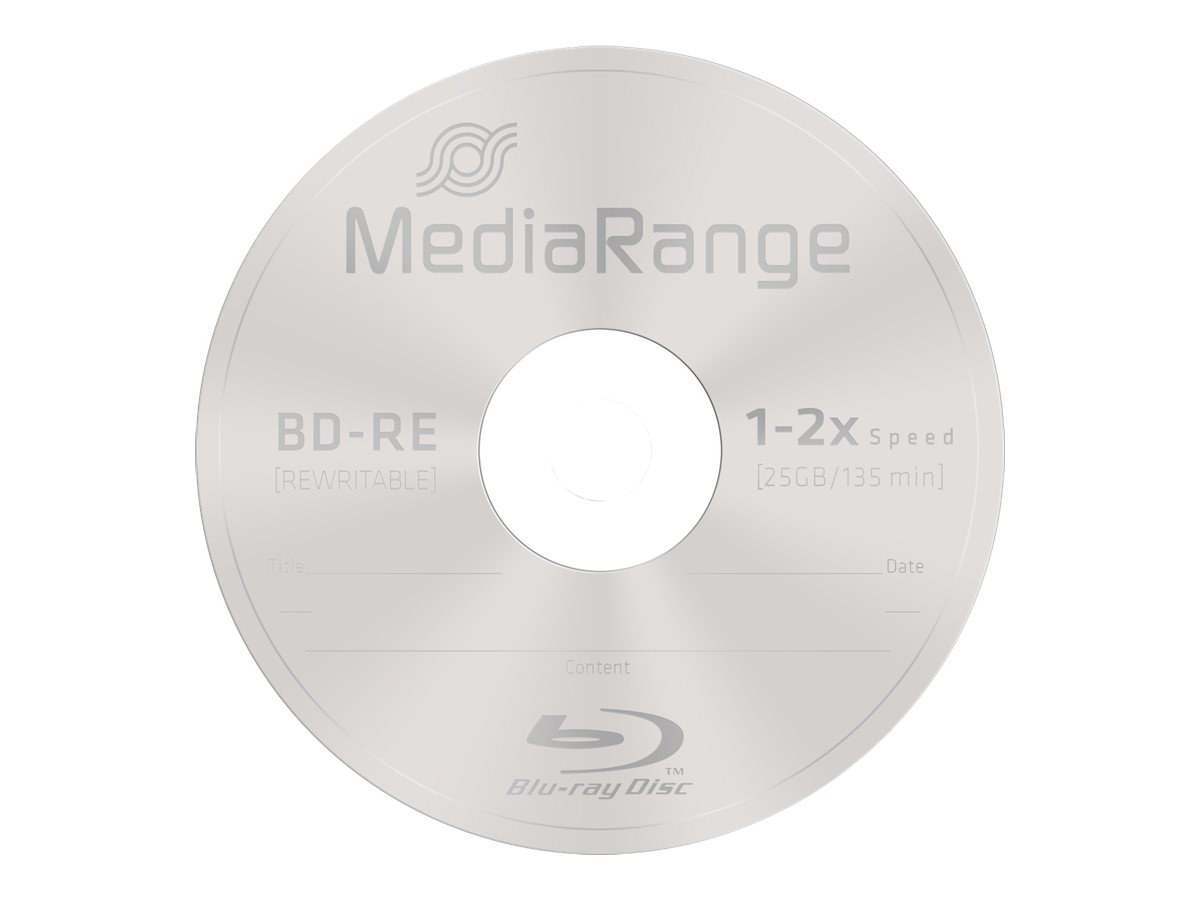 MEDIARANGE 10 x BD-RE - 25 GB 2x - Spindell