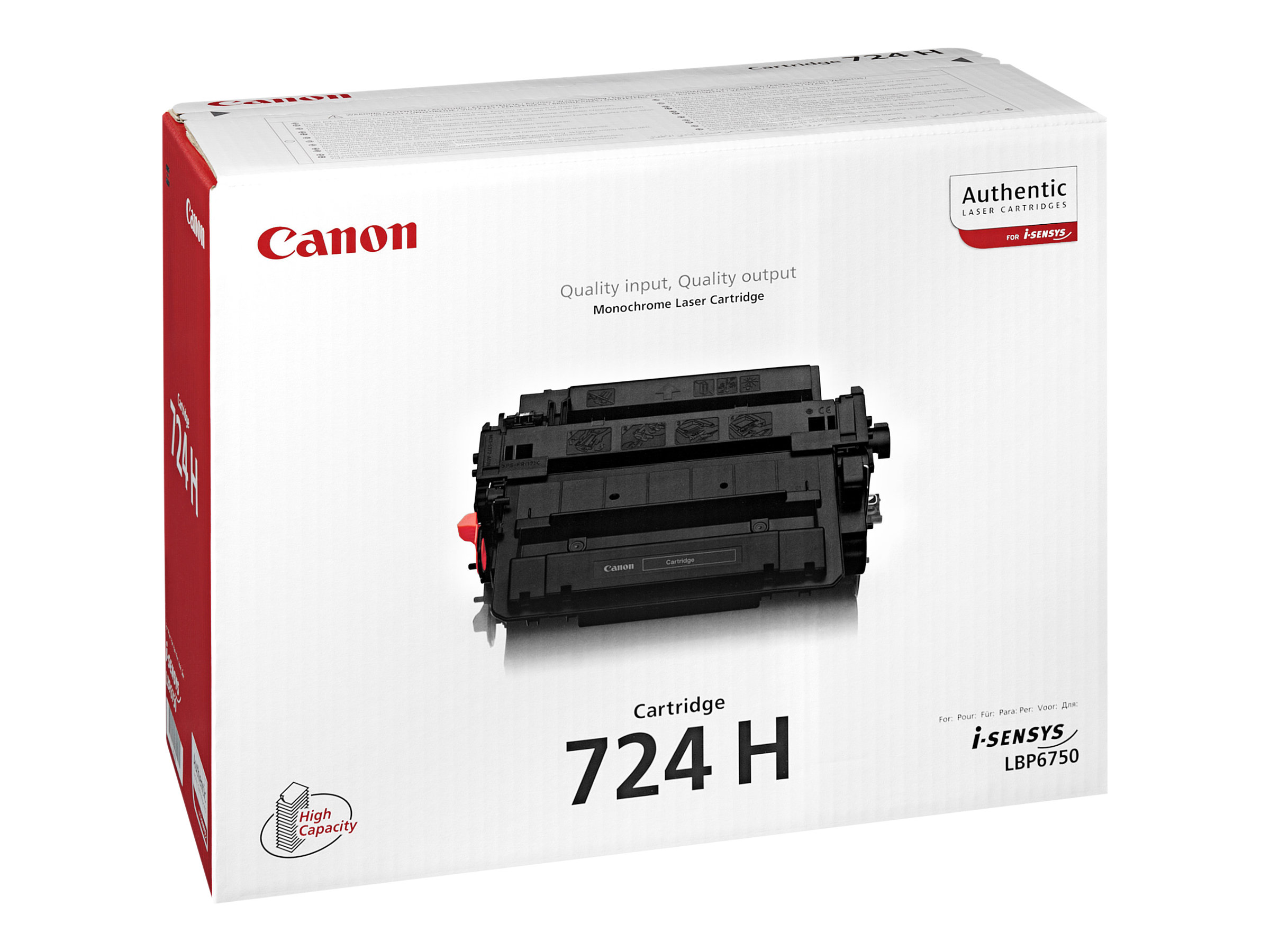 Canon CRG-724H - Schwarz - original - Tonerpatronefür i-SENSYS LBP6750dn - LBP6780x - MF512x - MF515x