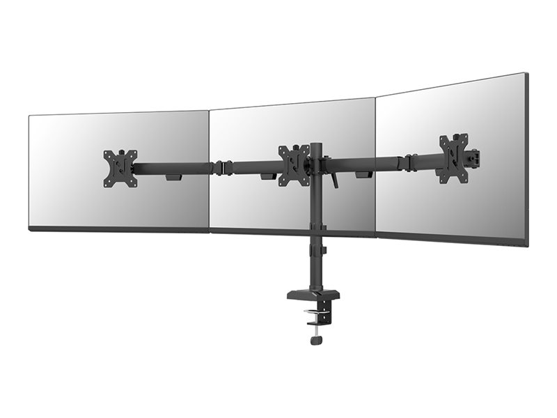 Neomounts DS60-600BL3 - Befestigungskit (Monitorarm, Kabeldurchführungsklemme)Voll beweglich - für 3 Monitore - Stahl - Schwarz - Bildschirmgröße: 25.4-68.6 cm (10"-27") - Tischmontage