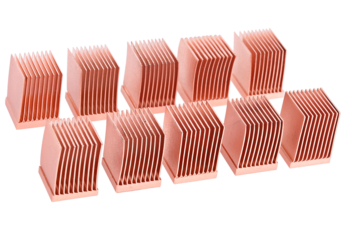 Alphacool 17426, Kühlkörper, Kupfer, Kupfer, 10 mm, 10 mm, 65 gGPU RAM Copper Heatsinks 10x10mm - 10 Stk.