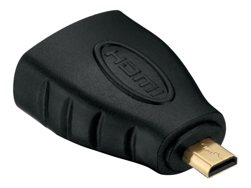 PureLink Helos BASIC - HDMI-Adapter mit Ethernet - 19pin micro HDMI Type D männlich zu HDMI weiblich - Schwarz - 1080p-Unterstützung