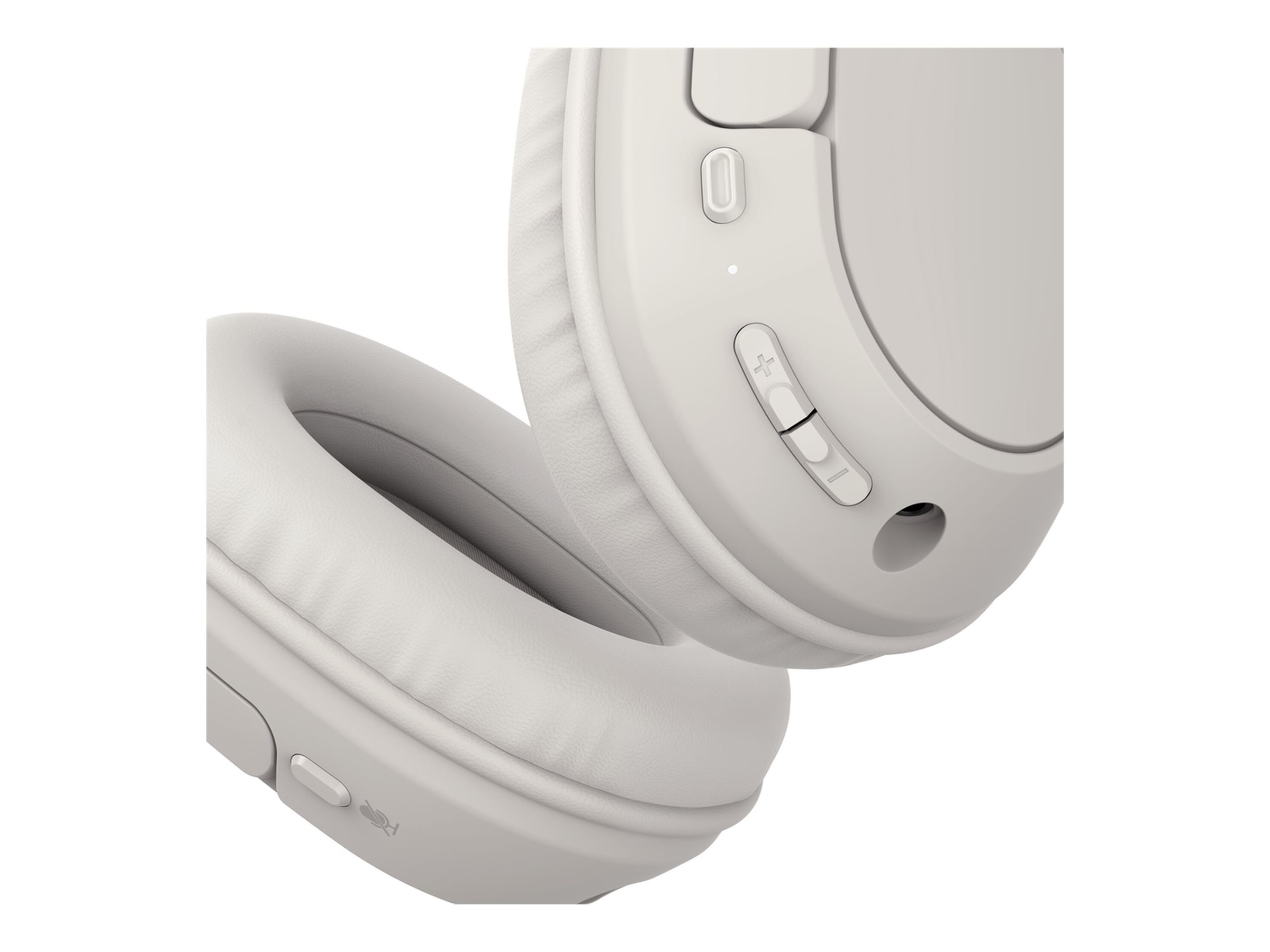 Belkin SoundForm Surround - Kopfhörer mit Mikrofonohrumschließend - Bluetooth - kabellos - kabelgebunden - USB-C - 3,5 mm Stecker - Sand