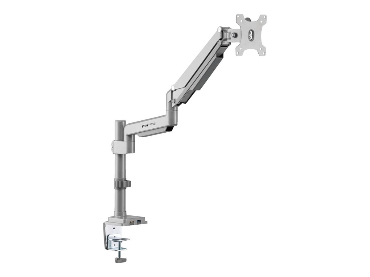 Tripp Eaton Tripp Lite Series Single-Display Flex-Arm Desktop Clamp for 17" to 32" Flat-Screen Displays - USB and Audio Ports, Aluminum - Befestigungskit - vollbeweglicher einstellbarer Arm - für Moni