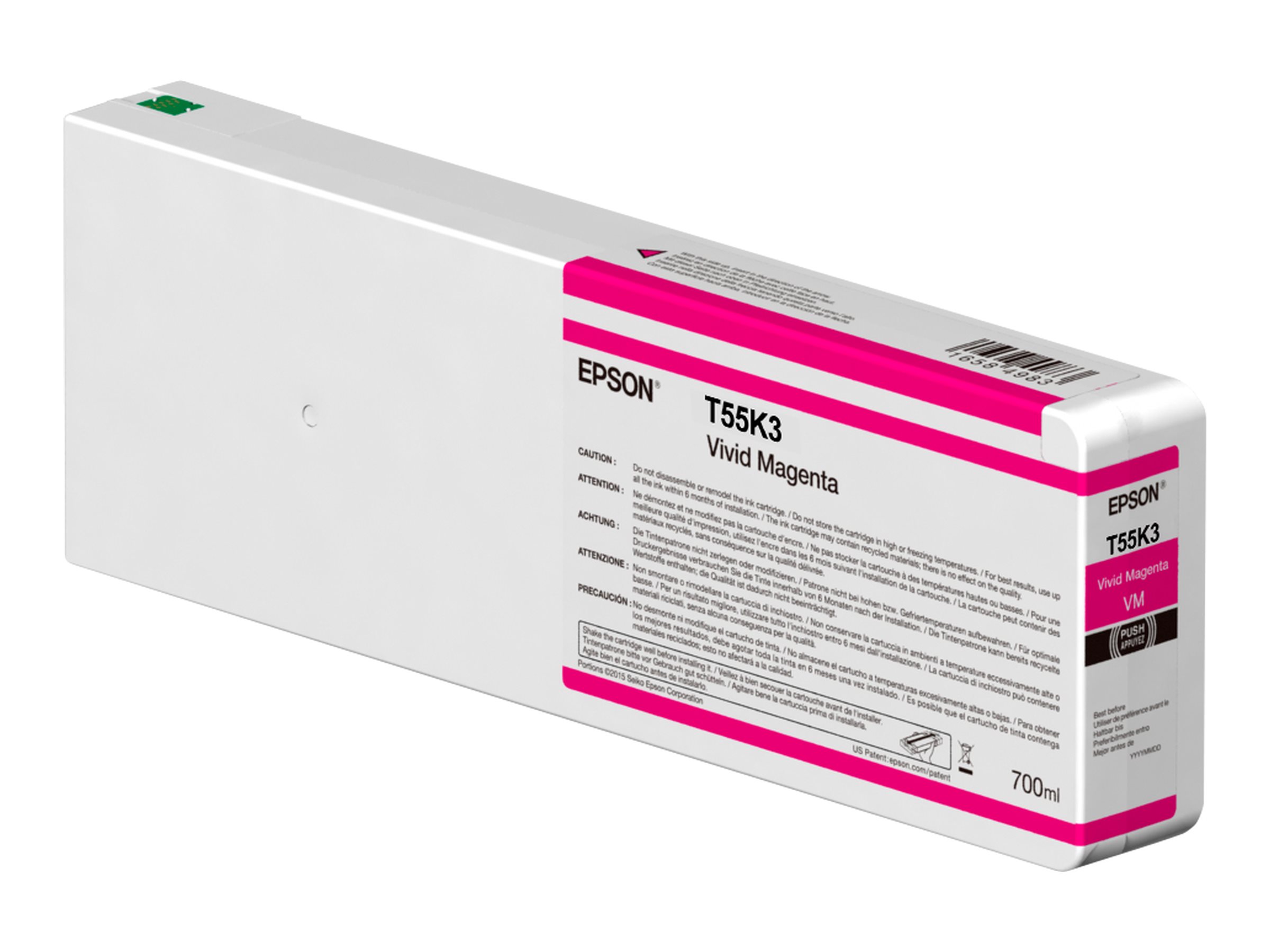 Epson T55K3 - 700 ml - Vivid Magenta - originalTintenpatrone - für SureColor SC-P6000 - SC-P7000 - SC-P7000V - SC-P8000 - SC-P9000 - SC-P9000V