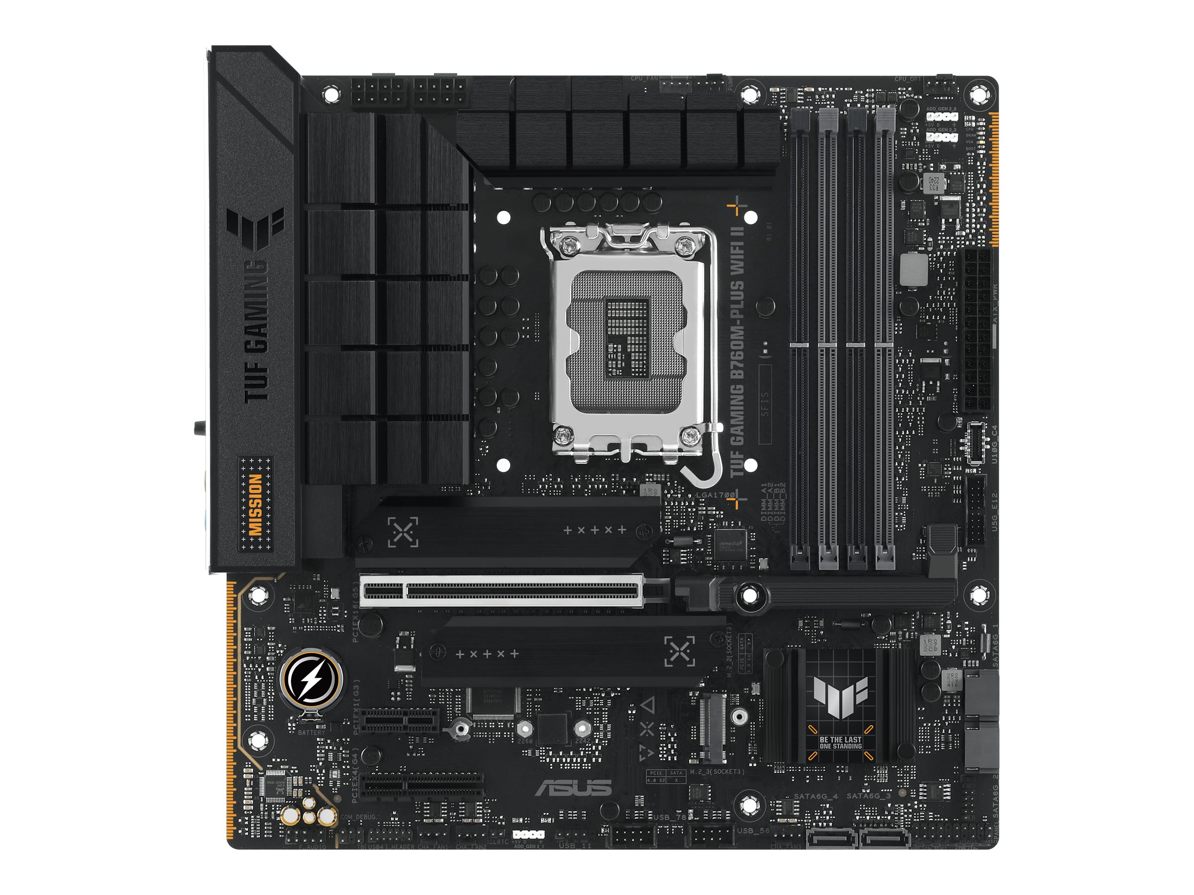 ASUS TUF GAMING B760M-PLUS WIFI II - Motherboard - micro ATX - LGA1700 Sockel - B760 Chipsatz - USB 3.2 Gen 2, USB 3.2 Gen 1, USB-C 3.2 Gen2 - Wi-Fi 6, 2.5 Gigabit LAN, Bluetooth - Onboard-Grafik (CPU