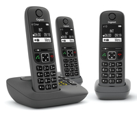 Gigaset AE690A, Analoges/DECT-Telefon, Kabelloses Mobilteil, Freisprecheinrichtung, 100 Eintragungen, Anrufer-Identifikation, AnthrazitDECT/GAP - Anrufbeantworter - CLIP/CNIP - Grafik-Display