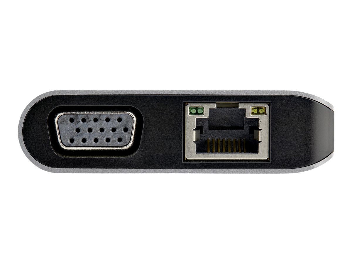 StarTech.com USB C Multiport Adapter, USB-C MiniTravel Dock with 4K HDMI or 1080p VGA - 3x USB 3.0 Hub - SD - GbE - Audio - 100W PD Pass-Through - Portable Docking Station for Laptop/Tablet - USB 3.0