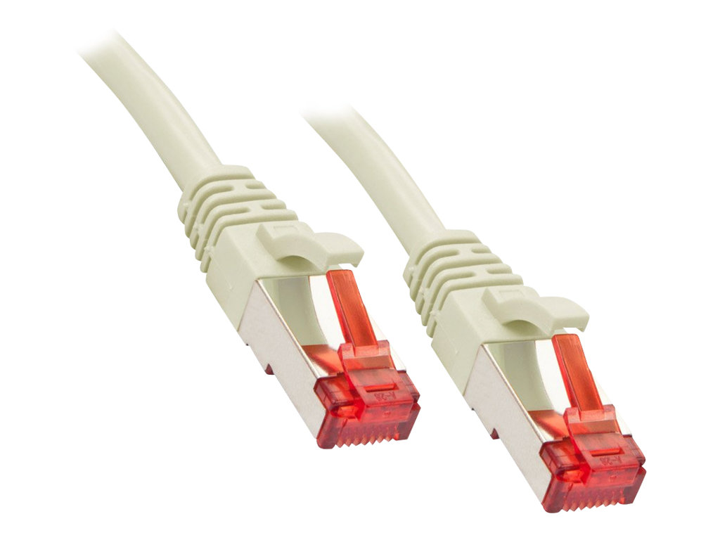 Lindy Patch-Kabel - RJ-45 (M) zu RJ-45 (M)3 m - SFTP - PiMF - CAT 6e - geformt - ohne Haken - verseilt - Grau