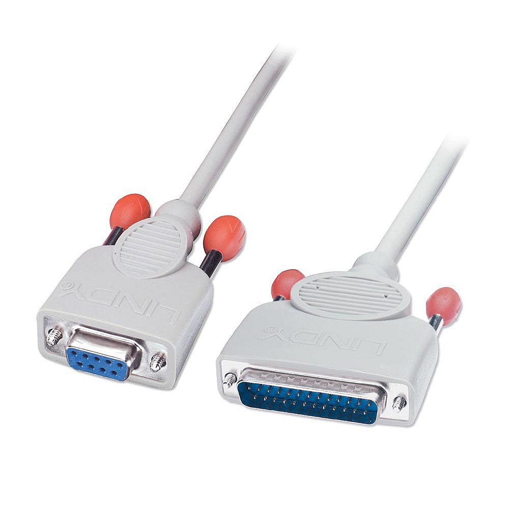 Lindy PC Serial Printer Cable - Serielles / paralleles Kabel - DB-9 (W)zu DB-25 (M) - 2 m - geformt