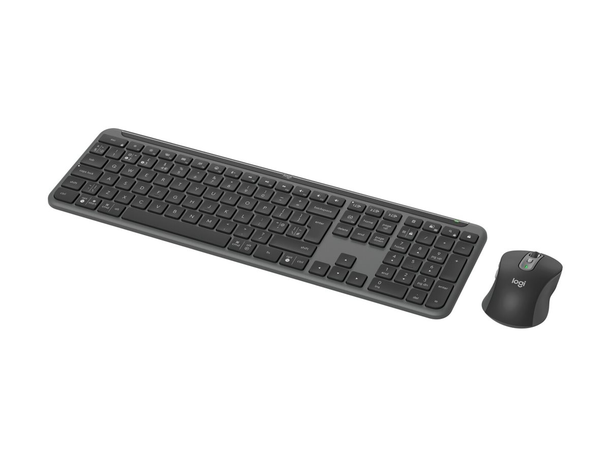 Logitech Signature Slim Combo MK950 - Tastatur-und-Maus-Set100% - full size - kabellos - Bluetooth 5.1 LE - QWERTY - US International - Graphite