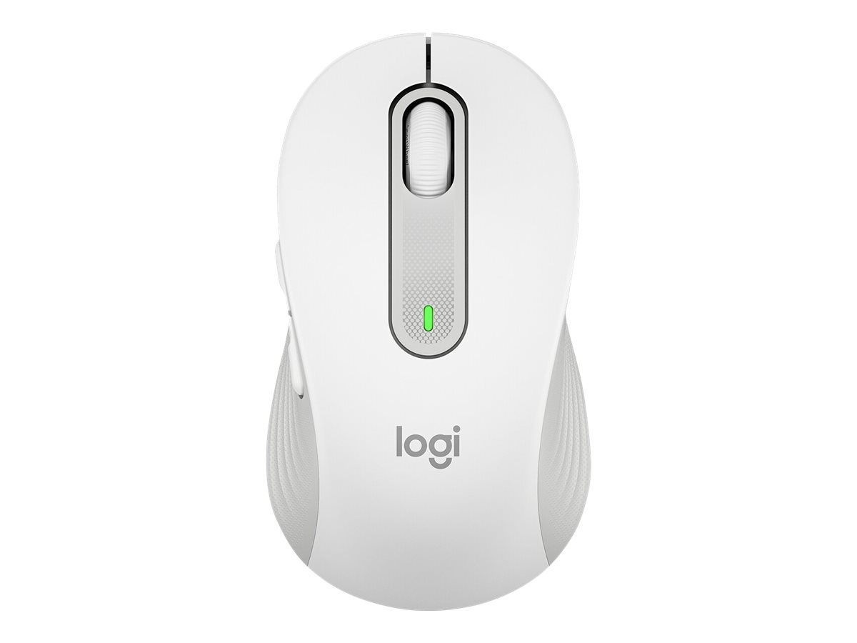 Logitech Signature M650 Large - Maus - großeGröße - optisch - 5 Tasten - kabellos - 2.4 GHz - Bluetooth - Logitech Logi Bolt USB-Empfänger - Off-White