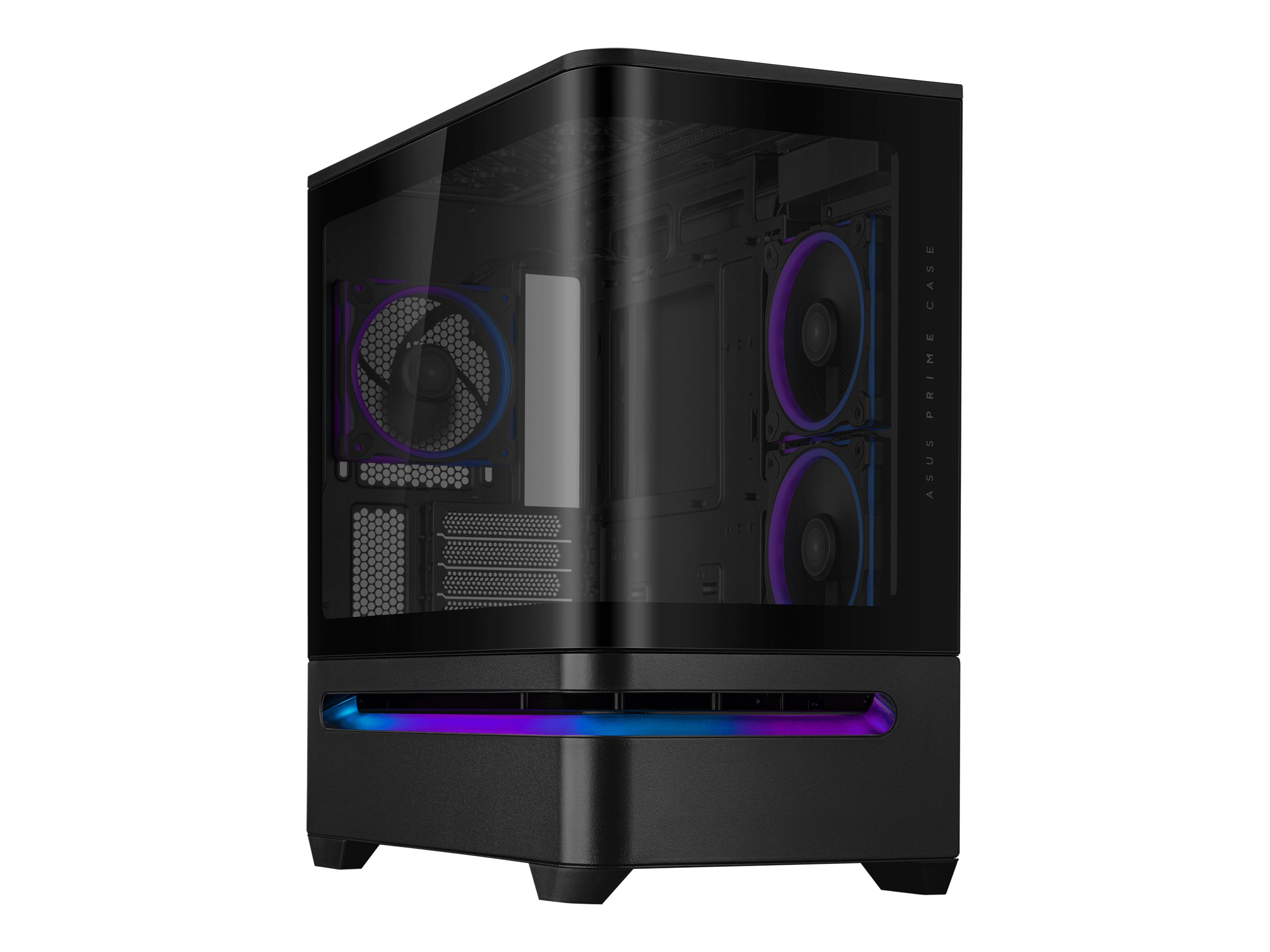 ASUS Prime AP202 - microATX-Turm - Seitenteil mit Fenster (gehärtetes Glas)keine Spannungsversorgung - USB/Audio