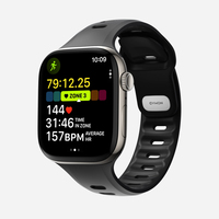 Nomad Tempo Band, Band, Smartwatch, Schwarz, Apple, 45mm / 46mm, Gummi