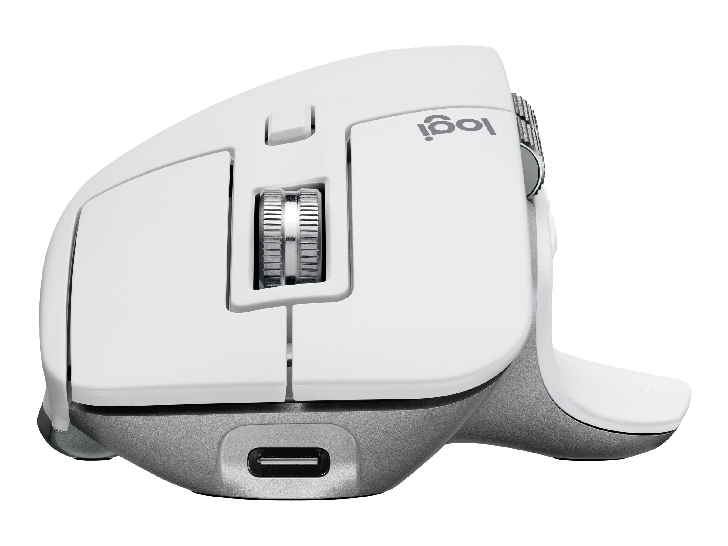 Logitech Master Series MX Master 3S - Mausergonomisch - optisch - 7 Tasten - kabellos - Bluetooth - 2.4 GHz - Logitech Logi Bolt USB-Empfänger - Pale Gray