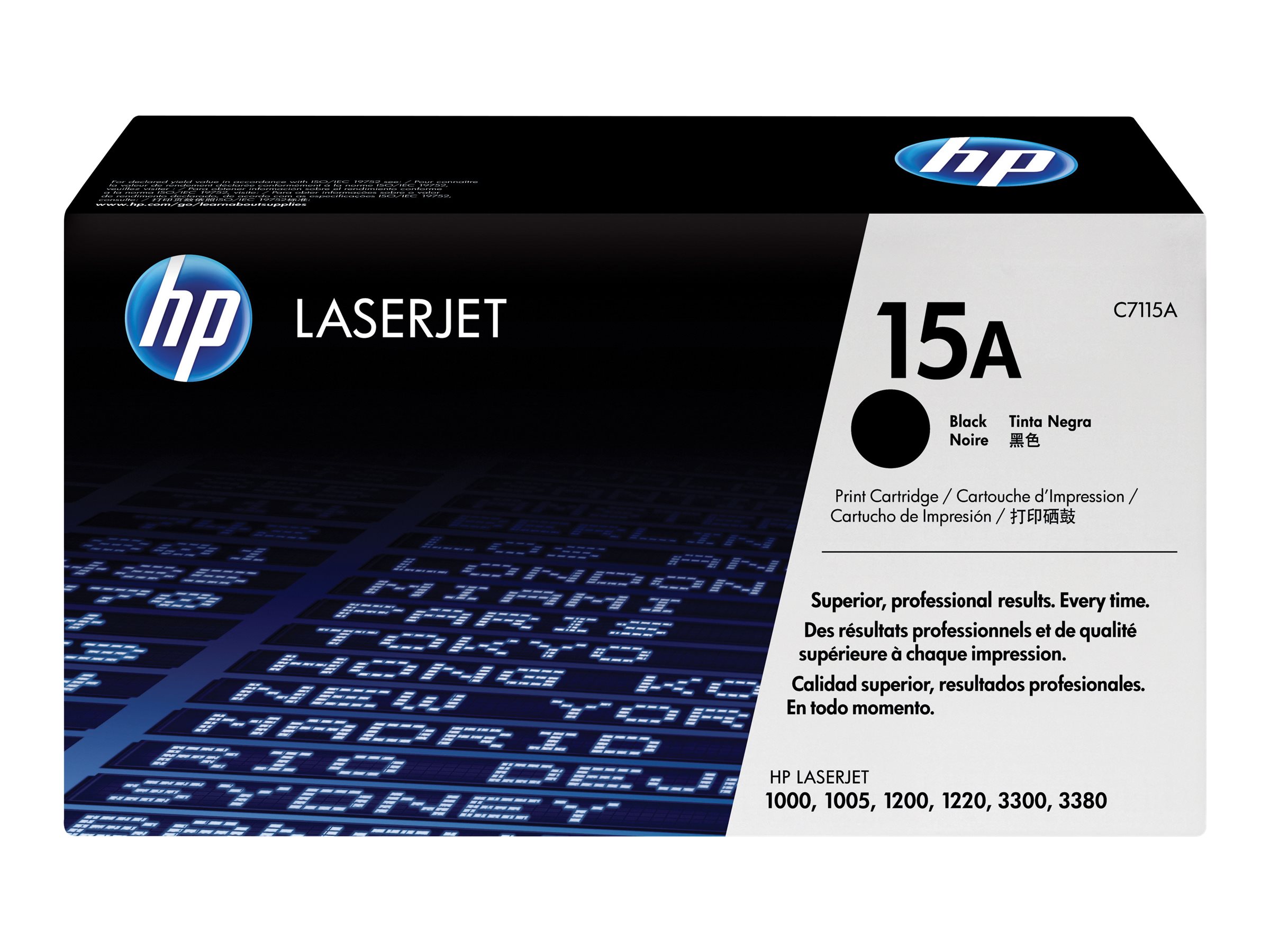 HP 15A - Schwarz - original - LaserJet - Tonerpatrone (C7115A)für LaserJet 1000 - 1200 - 1220 - 3300 - 3310 - 3320 - 3330 - 3380