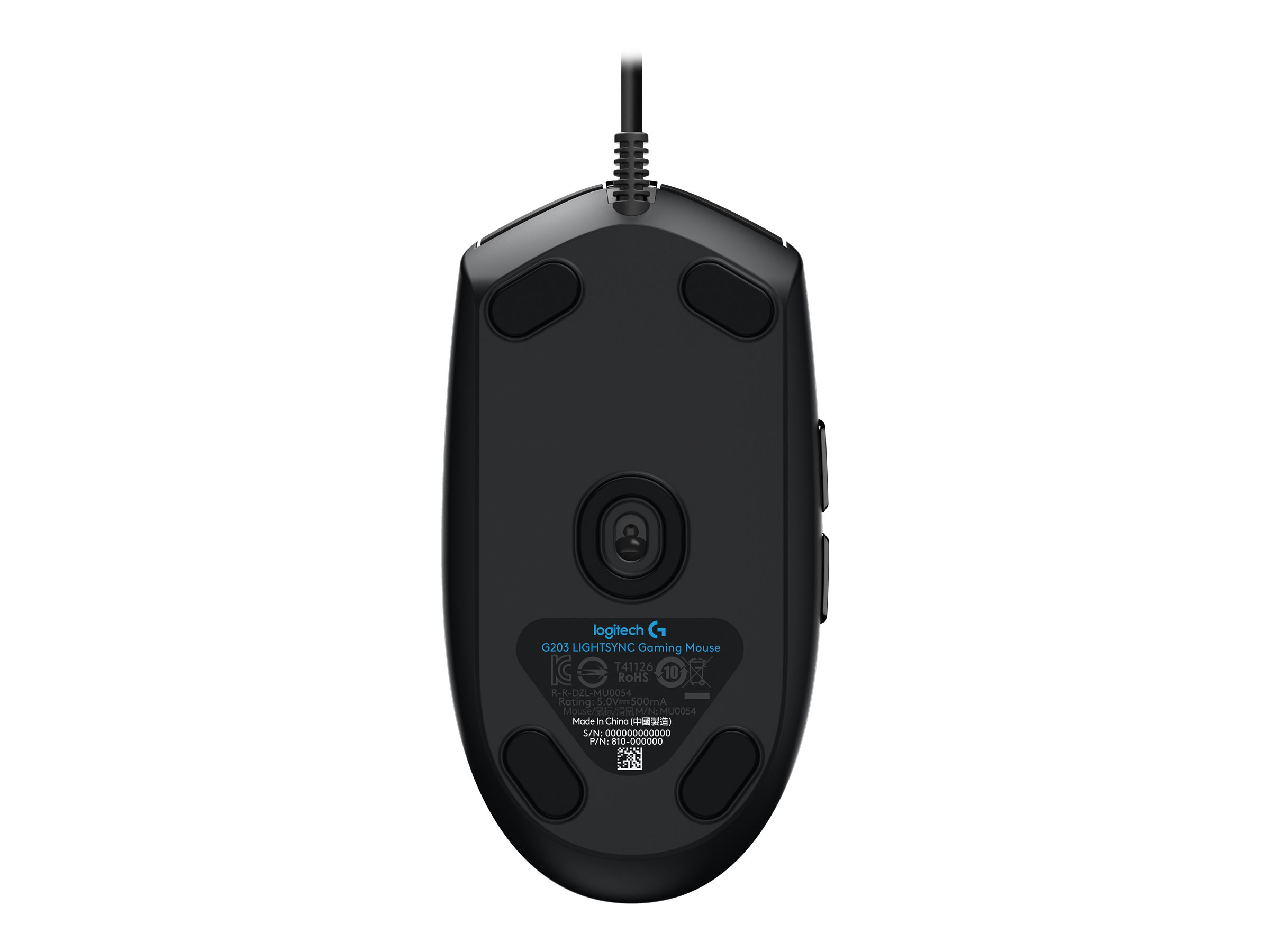 Logitech Gaming Mouse G203 LIGHTSYNC - Mausoptisch - 6 Tasten - kabelgebunden - USB - Schwarz