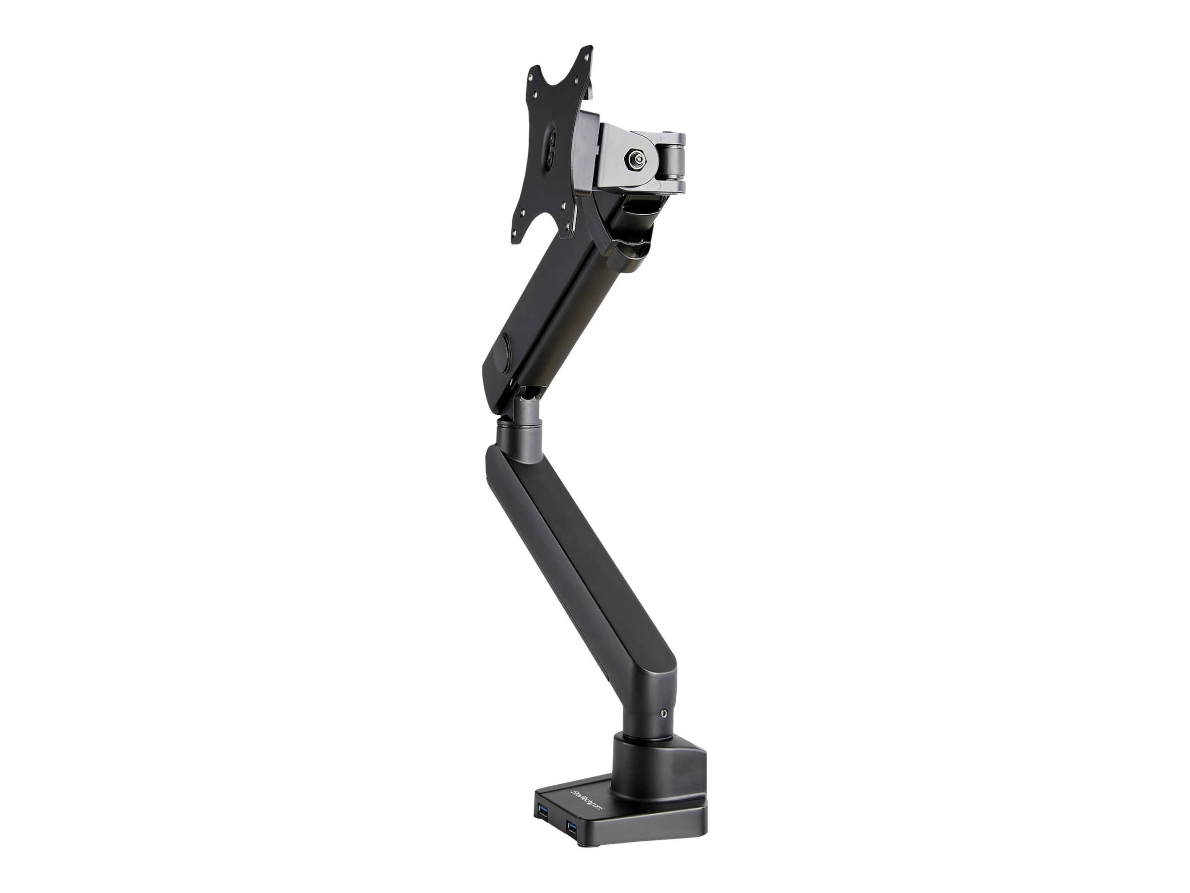 StarTech.com Monitorarm - pass through USB 3.0 Ports- VESA 75x75 100x100 - Befestigungskit (Gelenkarm, Spannbefestigung für Tisch, Kabeldurchführungsklemme)Slim Full-Motion - für LCD-Display / Curved