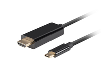 Lanberg CA-CMHD-10CU-0030-BK, 3 m, USB Typ-C, HDMI, Männlich, Männlich, GeradeUSB-C(M)->HDMI(M) cable 3M 4K 60HZ - Black