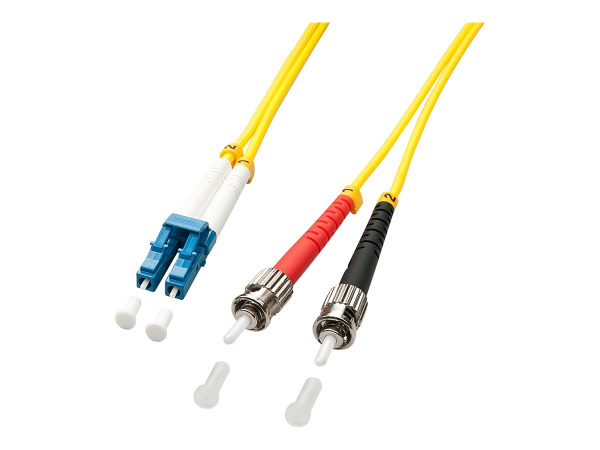Lindy Patch-Kabel - ST Einzelmodus (M) zu LC Single-Modus (M)2 m - 2 m - Glasfaser - Duplex - 9/125 Mikrometer - OS2 - halogenfrei