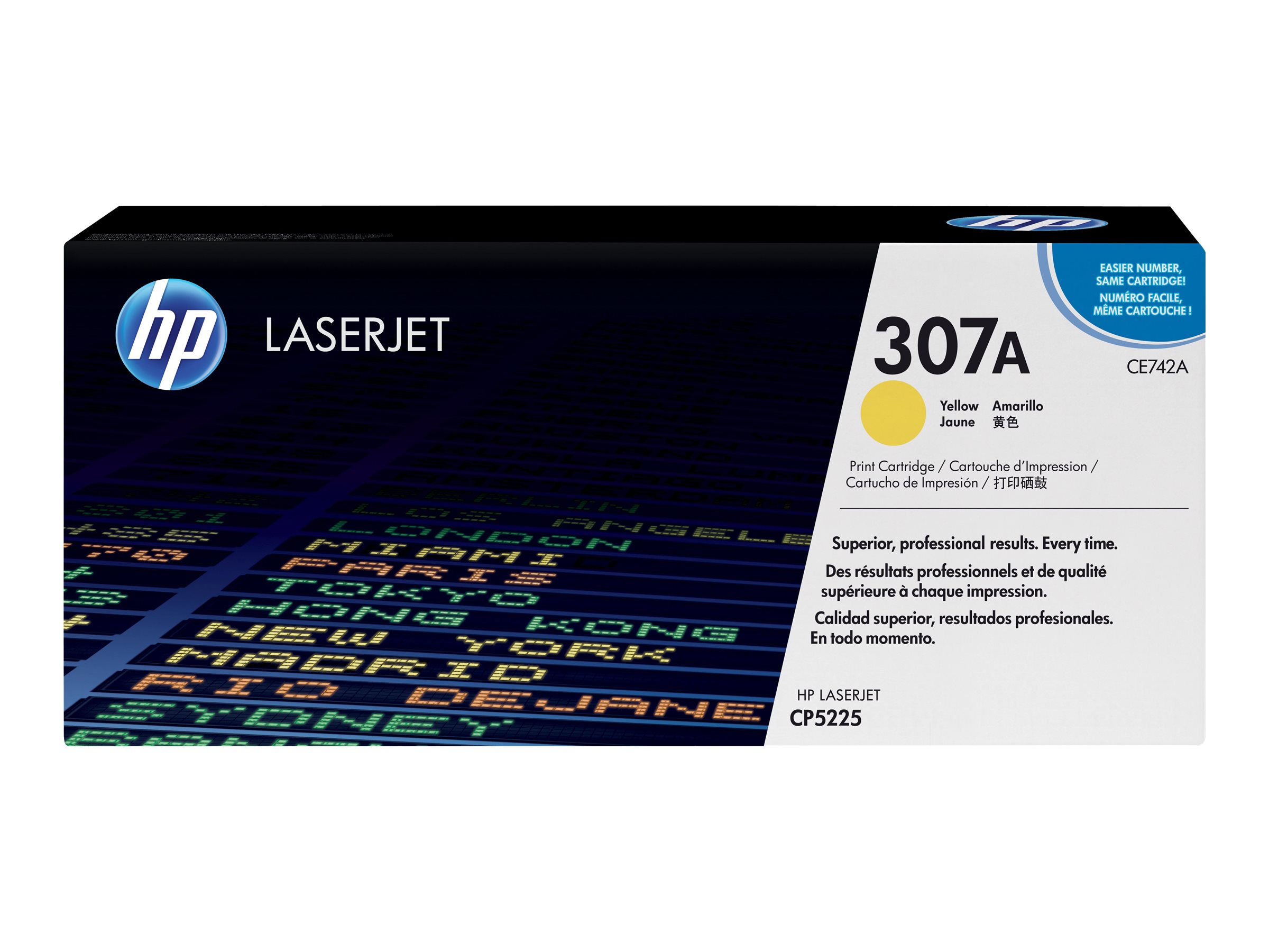 HP 307A - Gelb - original - LaserJet - Tonerpatrone (CE742A)für Color LaserJet Professional CP5225 - CP5225dn - CP5225n