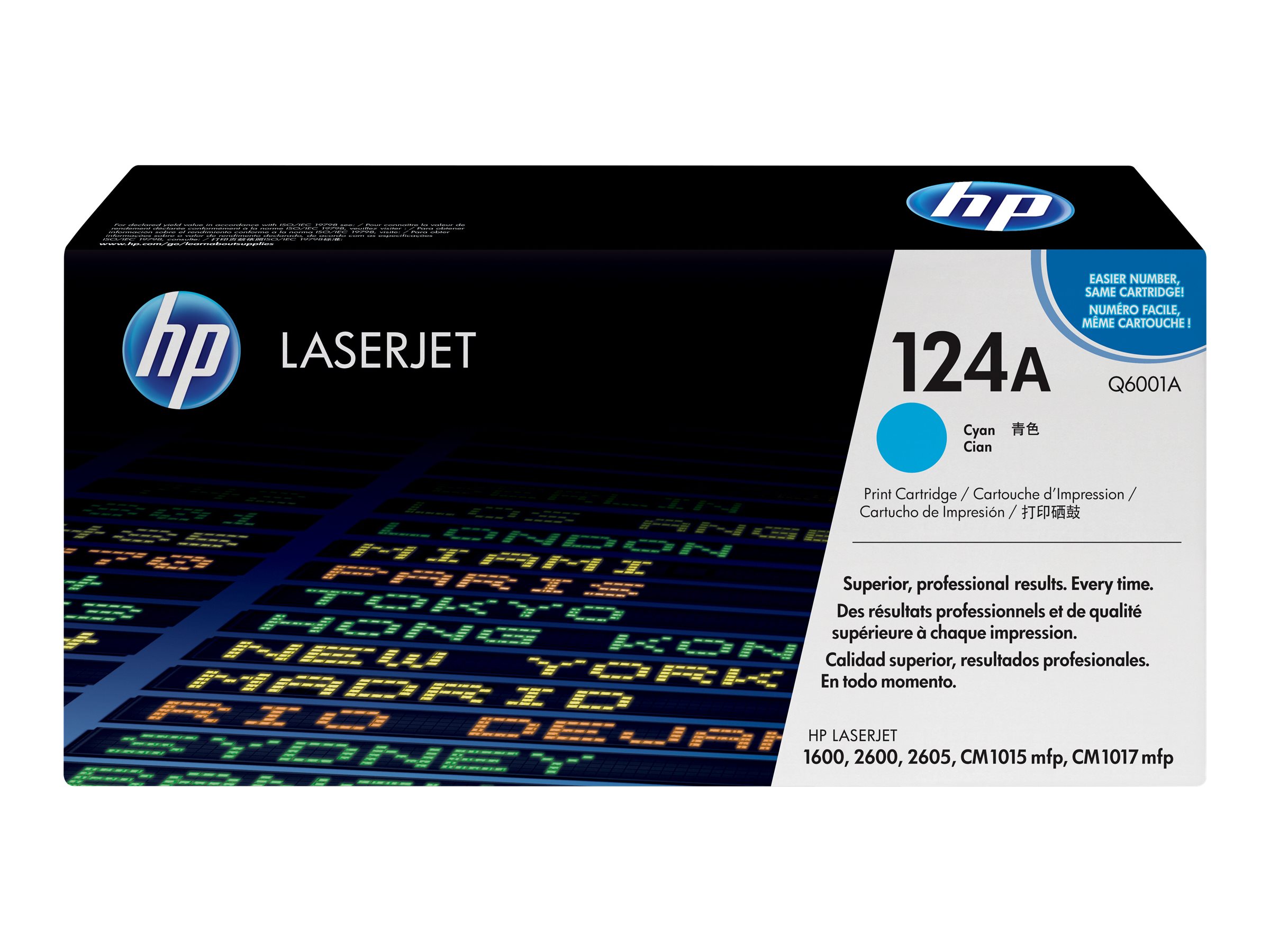 HP 124A - Cyan - original - LaserJet - Tonerpatrone (Q6001A)für Color LaserJet 1600 - 2600n - 2605 - 2605dn - 2605dtn - CM1015 MFP - CM1017 MFP