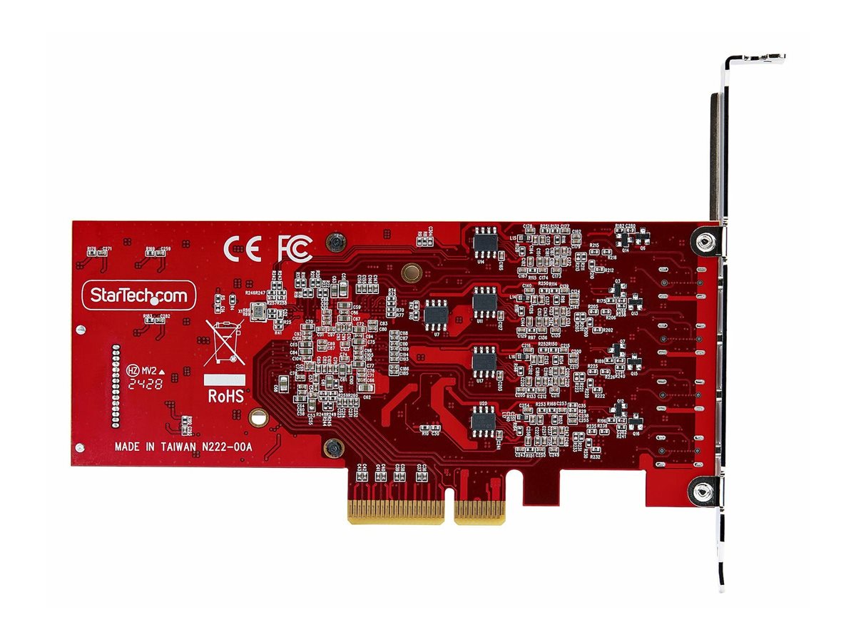 StarTech.com Startech 4-Port USB Type-C PCIe Card, USB-C 10Gb, 4x Controllers, TAAUSB-Adapter - PCIe 3.0 x4 - USB-C 3.2 Gen 2 x 4 - TAA-konform