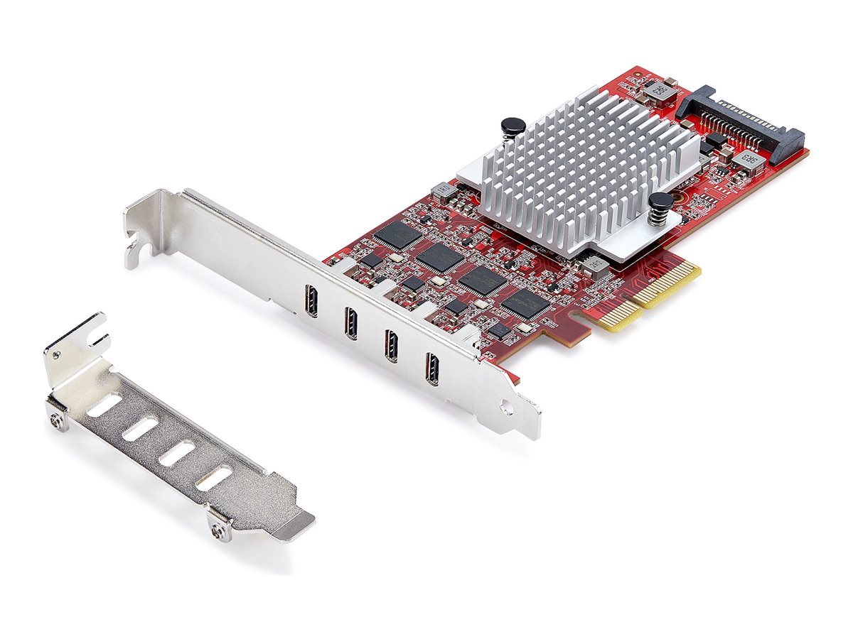 StarTech.com Startech 4-Port USB Type-C PCIe Card, USB-C 10Gb, 4x Controllers, TAAUSB-Adapter - PCIe 3.0 x4 - USB-C 3.2 Gen 2 x 4 - TAA-konform