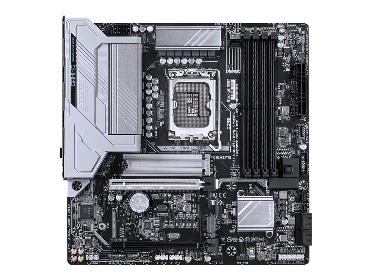 Gigabyte B860M GAMING X WIFI6E - Motherboard - micro ATX - LGA1851 Sockel - AMD B850 Chipsatz - USB4, USB-C 3.2 Gen2, USB 3.2 Gen 1 - Bluetooth, Wi-Fi 6E, Gigabit LAN - Onboard-Grafik (CPU erforderlic