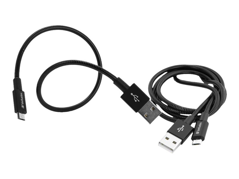 Verbatim Sync and Charge - USB-Kabelsatz - USB (M)zu Micro-USB Typ B (M) - Schwarz