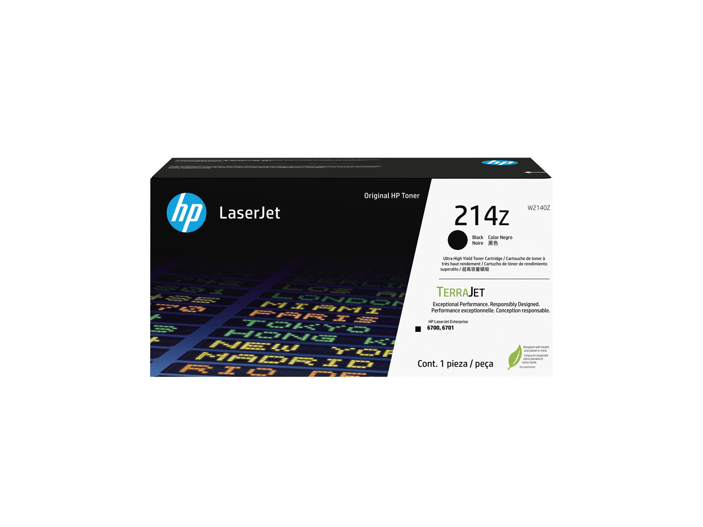 HP 214Z - Ultra High Yield - Schwarz - original - LaserJet - Tonerpatrone (W2140Z)für Color LaserJet Enterprise 6700dn - 6701dn