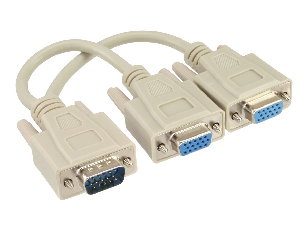 InLine VGA Y-Adapterkabel - VGA Stecker auf 2x VGA Buchse(M) - Daumenschrauben