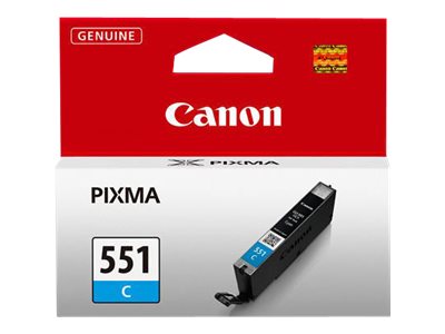 Canon CLI-551C - 7 ml - Cyan - original - Tintenbehälterfür PIXMA iP8750 - iX6850 - MG5550 - MG5650 - MG5655 - MG6450 - MG6650 - MG7150 - MG7550 - MX725 - MX925