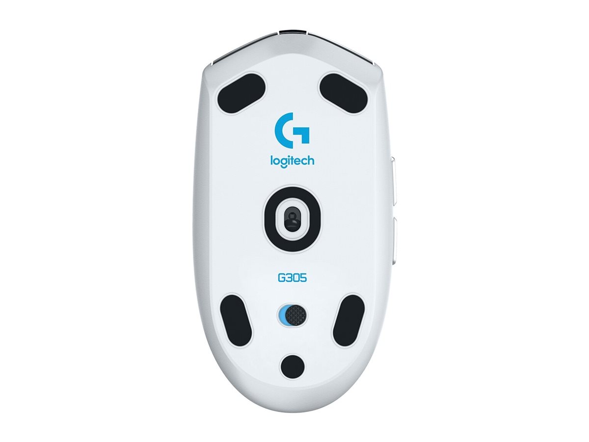 Logitech G G305 - Maus - optisch - 6 Tasten - kabellos - 2.4 GHz - kabelloser Empfänger (USB)weiß
