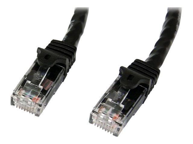 StarTech.com 5m CAT6 Ethernet Cable, 10 Gigabit Snagless RJ45 650MHz 100W PoE Patch Cord, CAT 6 10GbE UTP Network Cable w/Strain Relief, Black, Wiring is UL Certified/TIA - Category 6 - 24AWG (N6PATC5