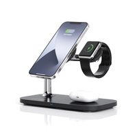 RealPower ChargeAIR Mag, Drinnen, USB, Kabelloses Aufladen, SchwarzMagnetischer Ladebereich für kompatible iPhones - Apple AirPods Pro - Apple Watch