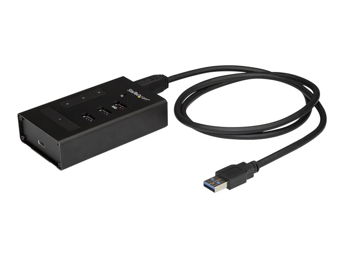 StarTech.com Startech 4 Port USB Hub - Metall - USB-A zu 3x USB-A und 1x USB-CUSB 3.0 - Industrieller USB Hub - USB Hub mit Typ C - Hub - 3 x SuperSpeed USB 3.0 + 1 x USB-C - Desktop - für P/N: SVA12M