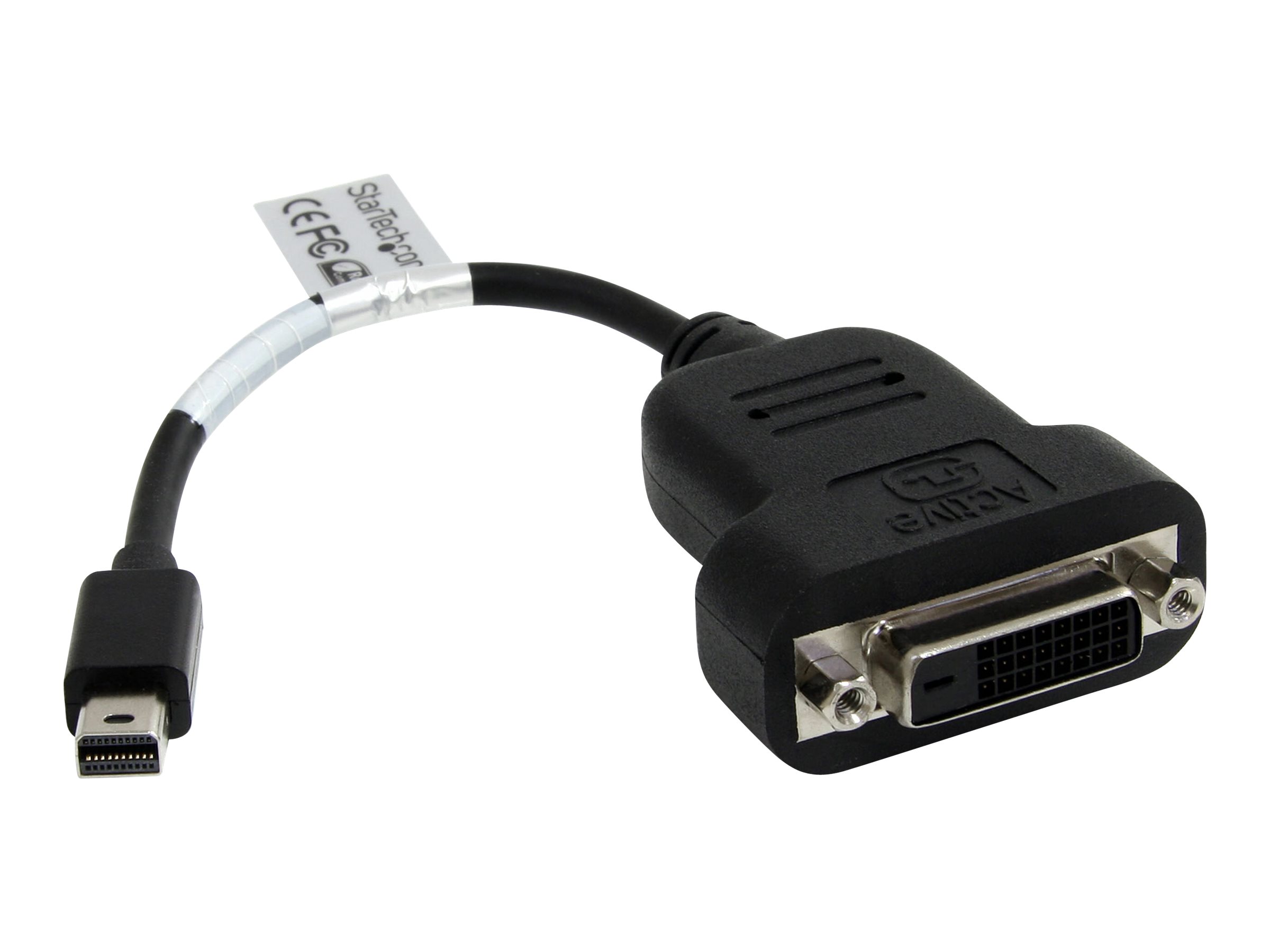 StarTech.com StarTech Aktiver Mini DisplayPort auf DVI Adapter - mDP zu DVI (Stecker/Buchse)Konverter - 1920x1200 - DVI-Adapter - Dual Link - Mini DisplayPort (M) zu DVI-D (W) - 20 cm - Schwarz