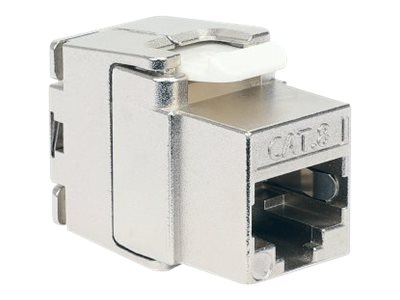 Intellinet Cat8.1 40G Shielded Toolless Keystone Jack, For Easy and Quick Snap-in Deployment, Ideal for Data Centers, STP, for Solid & Stranded Wire, Gold-plated Contacts, Metal Housing - Netzwerkansc