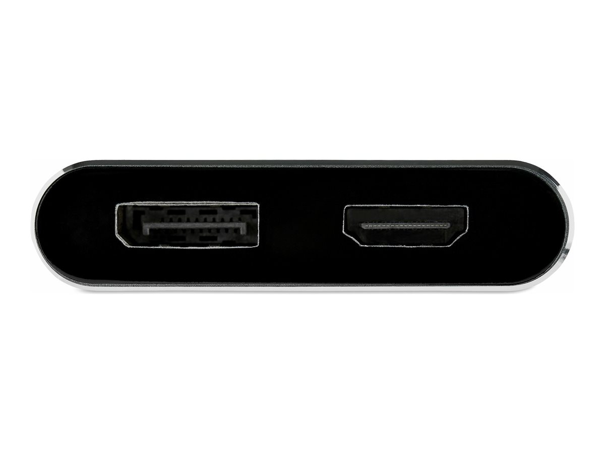 StarTech.com Startech USB C Multiport Adapter - HDMI oder DisplayPort - 4K 60Hz - Videoadapter - USB-C männlich zu HDMI - DisplayPort weiblich - 20.5 cm - Space-grau - 4K Unterstützung - aktiv