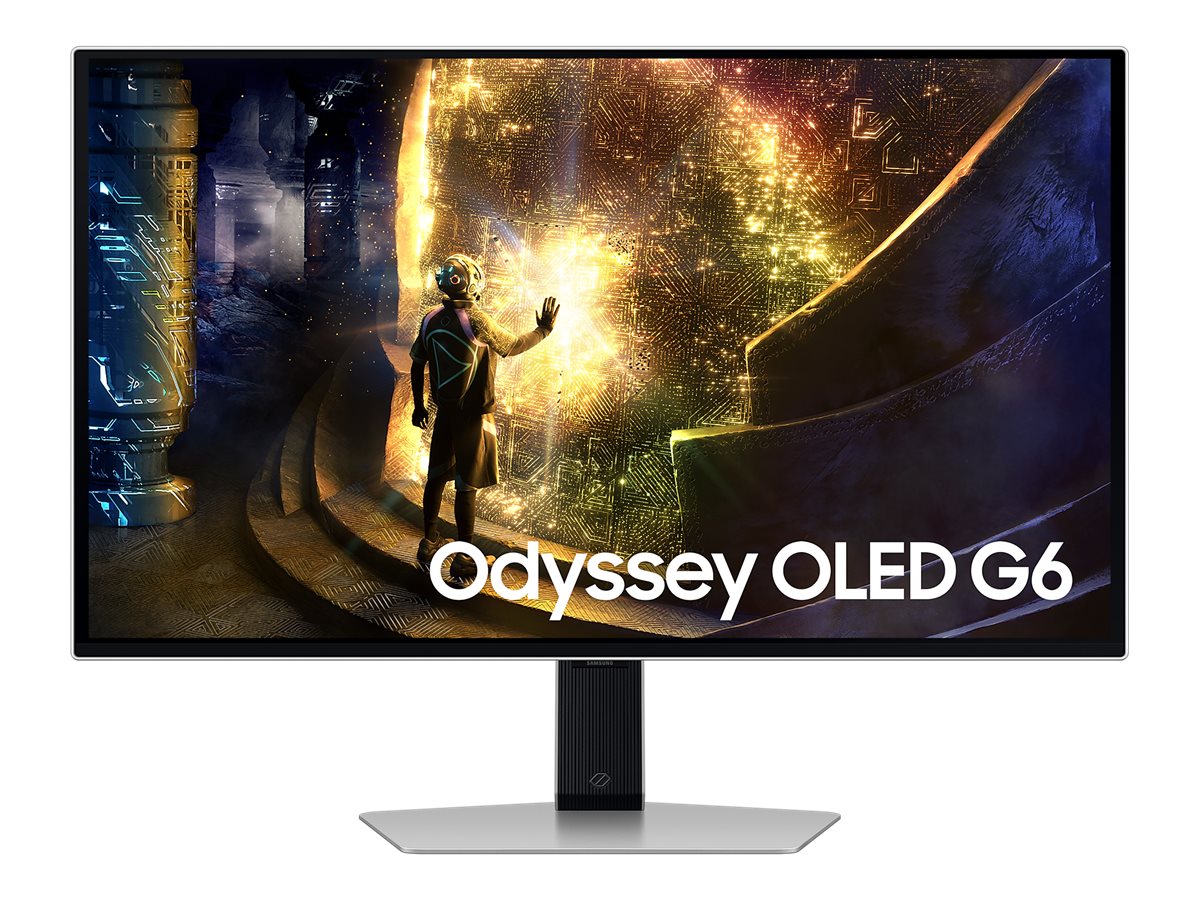 Samsung Odyssey OLED G6 S27DG610SU - G61SD Series - OLED-Monitor - Gaming - 68.6 cm (27")2560 x 1440 QHD @ 240 Hz - 250 cd/m² - 1000000:1 - HDR10 - 0.03 ms - 2xHDMI - DisplayPort - Silber