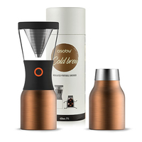 Asobu Cold Brew, Kaltbrüh-Kaffeemaschine, Schwarz, Kupfer, Kupfer, Edelstahl, 1 Stück(e) Copper - Black