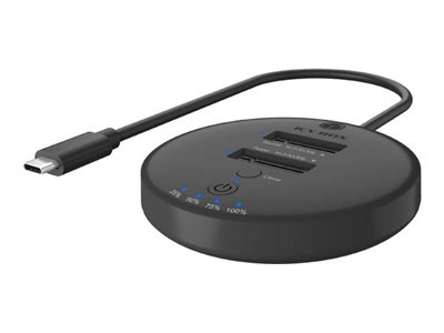 ICY BOX IB-1612MCL-CU31 - SSD-Dockingstation Schächte: 2 - M.2 - M.2 NVMe Card - USB-C 3.2 (Gen 2)Schwarz