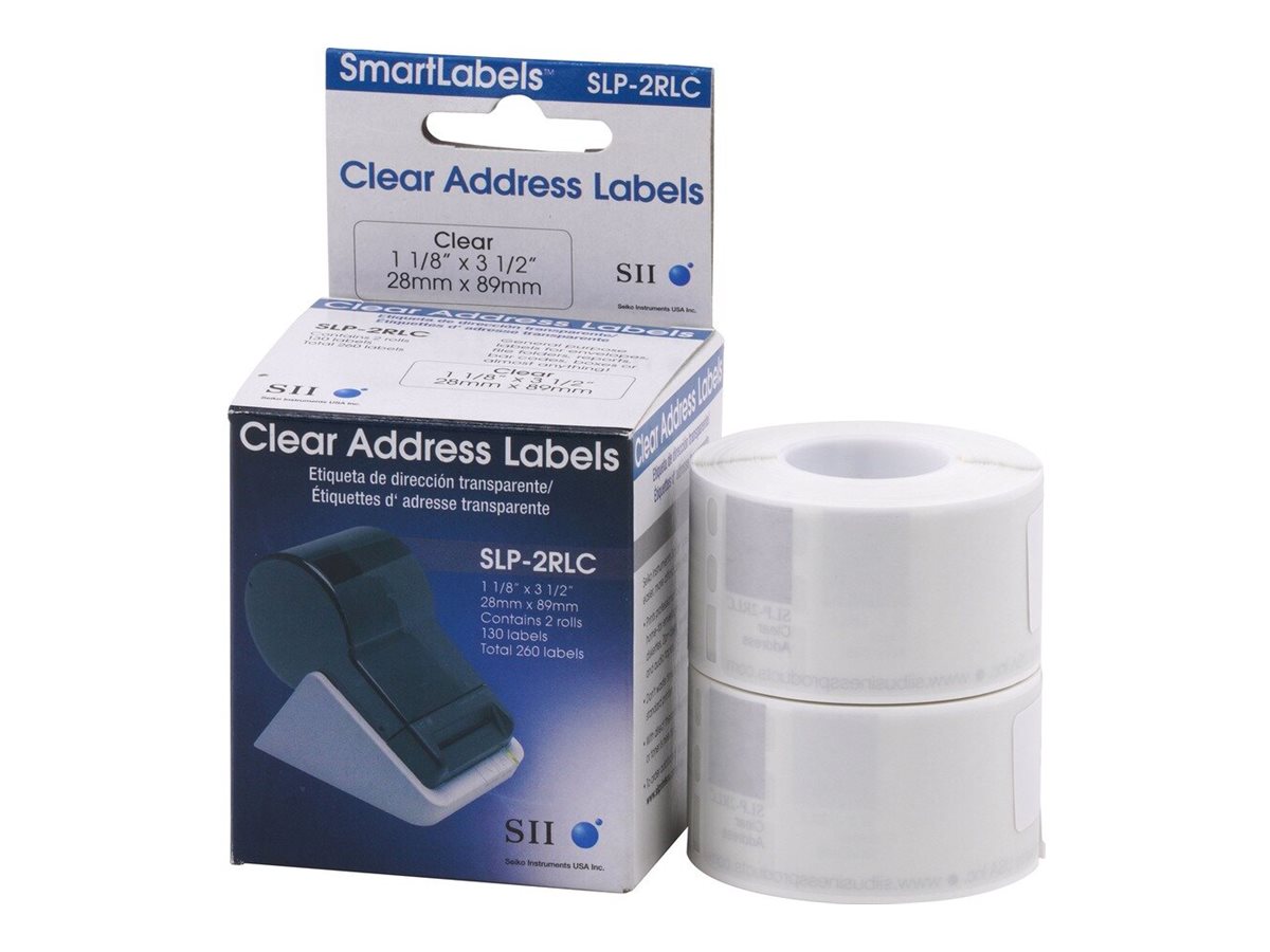Seiko Instruments SLP-2RLC - Klar - 28 x 89 mm 260 Etikett(en) (2 Rolle(n)x 130 Adressetiketten - für Smart Label Printer 440 - 440 Office Administration Pack - 450 - 620 - 650 - 650SE