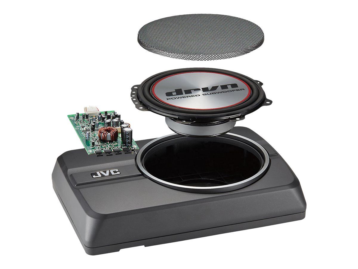 JVC CW-DRA8 - DRVN - Subwoofer - für KFZ - 150 Watt - 200 mm (8")drvn 20cm (8") Compact Powered Subwoofer