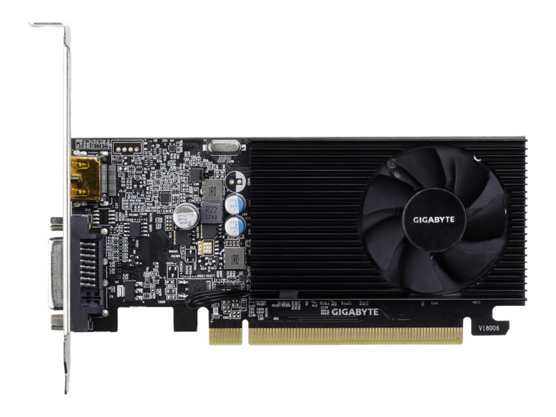 Gigabyte GT 1030 Low Profile D4 2G - GrafikkarteGF GT 1030 - 2 GB DDR4 - PCIe 3.0 Low-Profile - DVI - HDMI