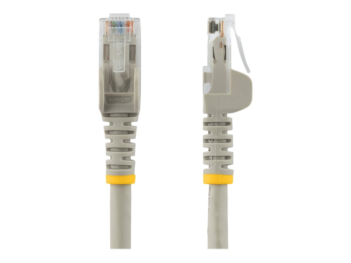 StarTech.com 10m CAT6 Ethernet Cable, 10 Gigabit Snagless RJ45 650MHz 100W PoE Patch Cord, CAT 6 10GbE UTP Network Cable w/Strain Relief, Grey, Wiring is UL Certified/TIA - Category 6 - 24AWG (N6PATC1