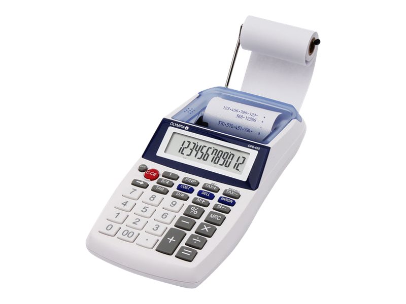 Olympia CPD 425 - Druckrechner - LCD - 12 StellenWechselstromadapter - Batterie