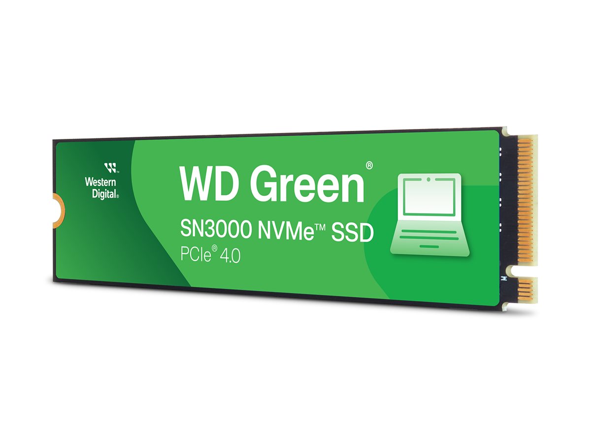 WD Green SN3000 WDS500G4G0E-00CPS0 - SSD - 500 GB - intern - M.2 2280 - PCIe 4.0 x4 (NVMe)M.2 2280 / M-Key / PCIe 4.0 x4 Inkl. UHG