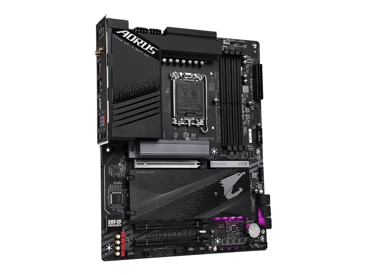 Gigabyte Z790 AORUS ELITE AX Motherboard - Unterstützt Intel Core 14. Generation CPUs, 16*+2+1 Phasen Digital VRM, bis zu 7600MHz DDR5 (OC), 4xPCIe 4.0 M.2, Wi-Fi 6E, 2.5GbE LAN, USB 3.2 Gen 2x2, Inte